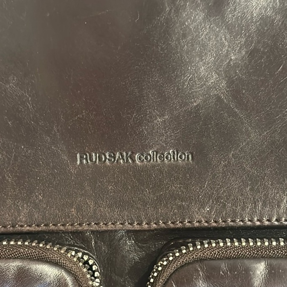 RUDSAK Brown Backpack with Smooth Leather Finish